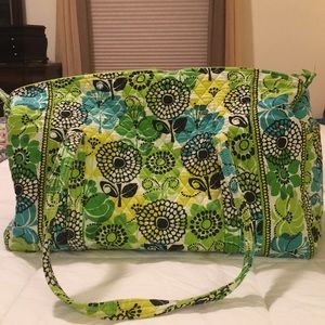 Vera Bradly Large Duffle in Limes Up!